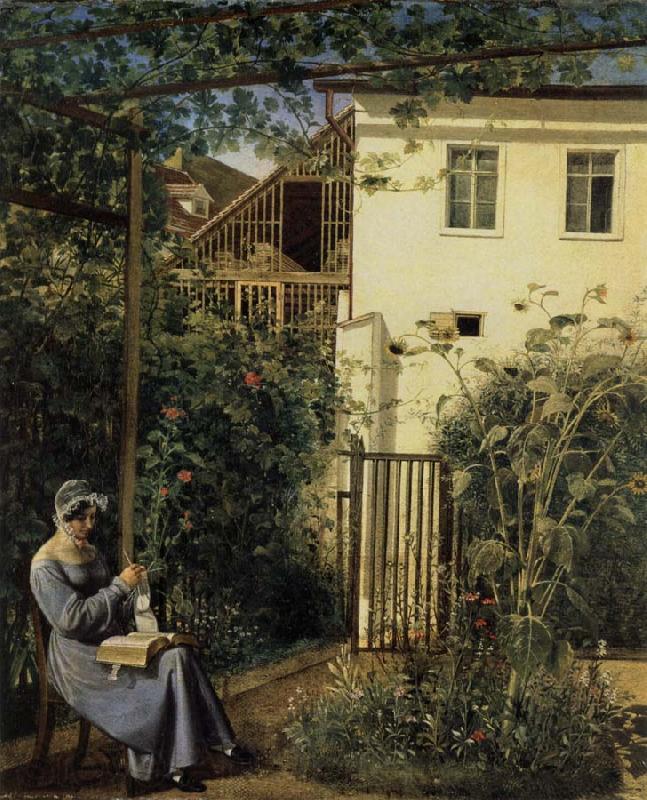 Erasmus Ritter von Engert A Garden in Vienna Norge oil painting art